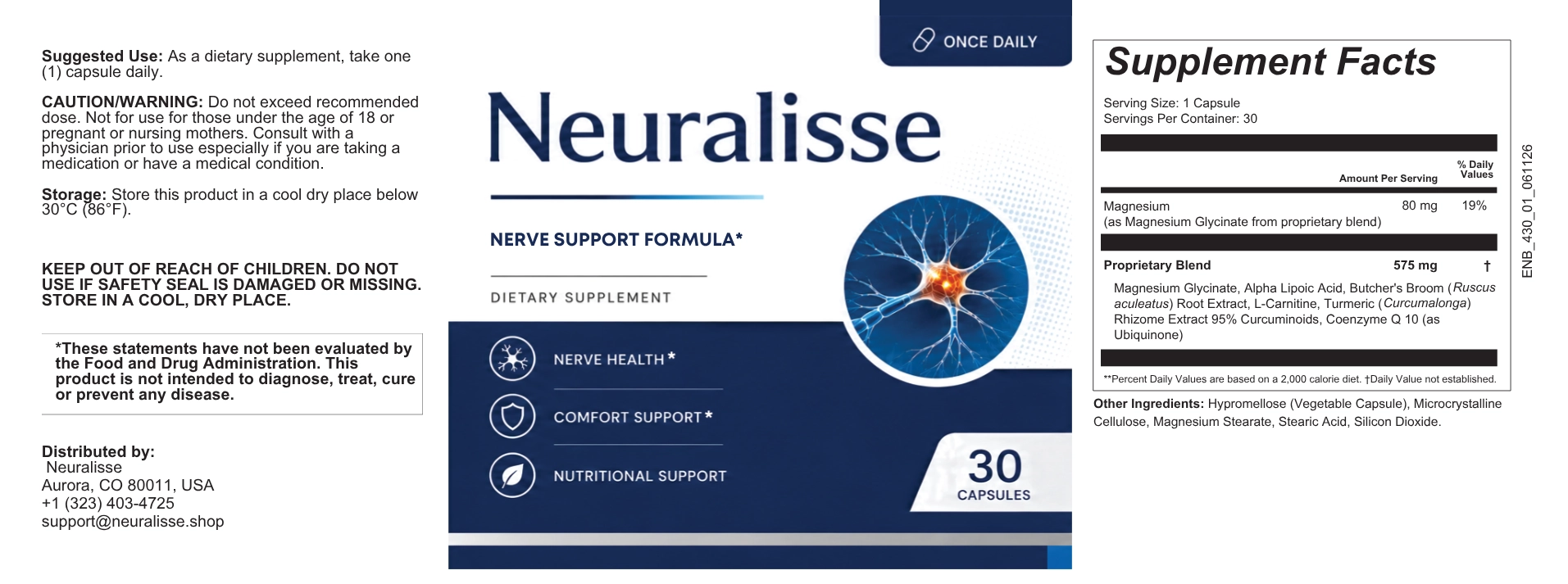 Neuralisse brain and nerve support ingredients